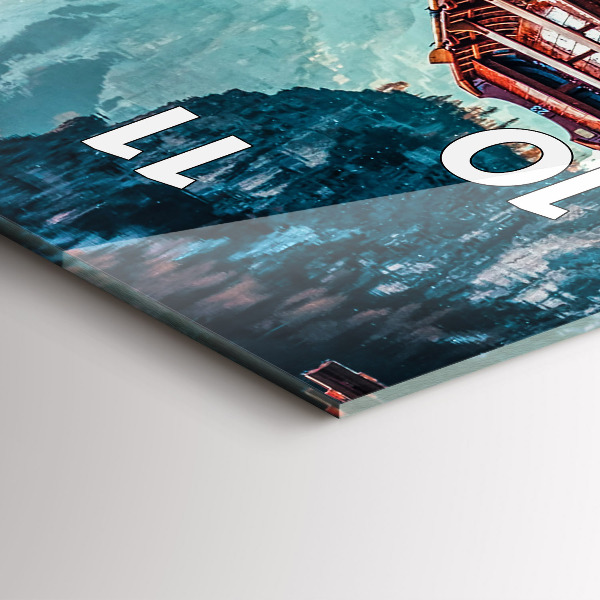 Téglalap alakú üvegóra Móló és tó