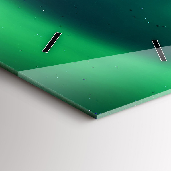 Téglalap alakú üvegóra Északi fény