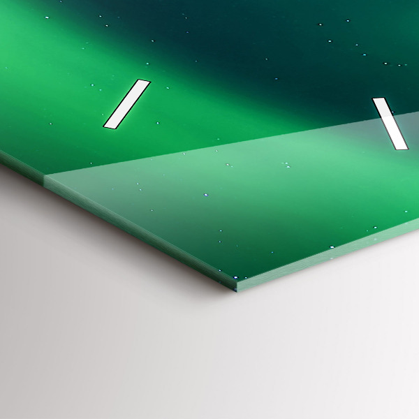 Téglalap alakú üvegóra Északi fény