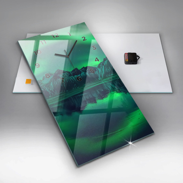 Téglalap alakú üvegóra Északi fény