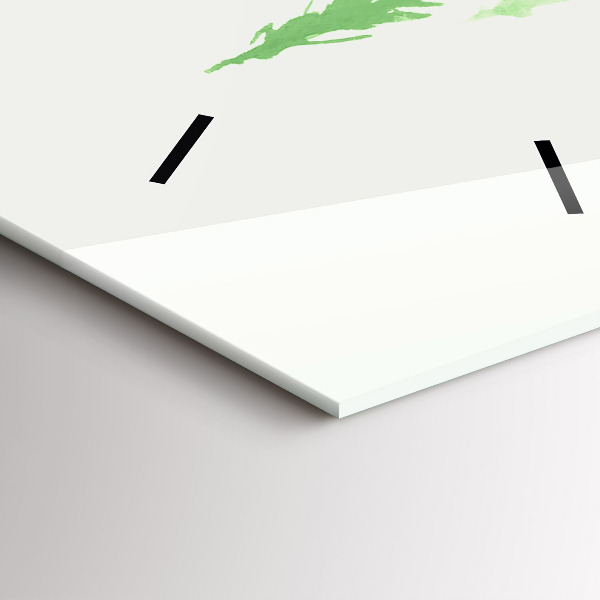 Téglalap alakú üvegóra Zöld erdő festése