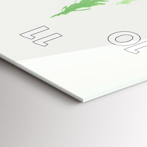 Téglalap alakú üvegóra Zöld erdő festése