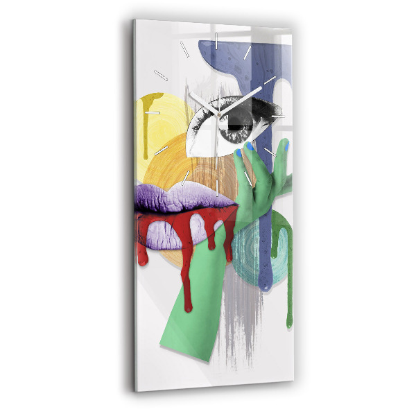 Téglalap alakú üvegóra Szürrealista kollázs