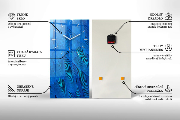 Téglalap alakú üvegóra Rajzolt portré egy farkasról
