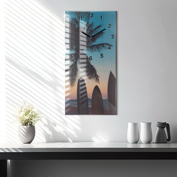 Téglalap alakú üvegóra Szörfözés a tengerparton