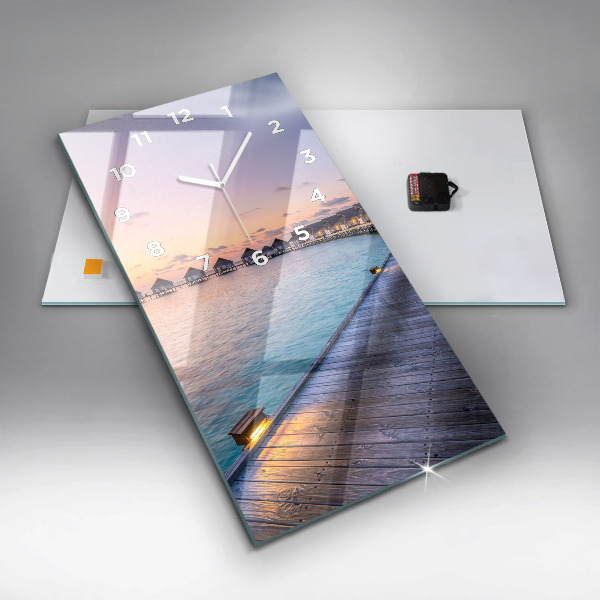 Téglalap alakú üvegóra Naplemente Maldív-szigetek