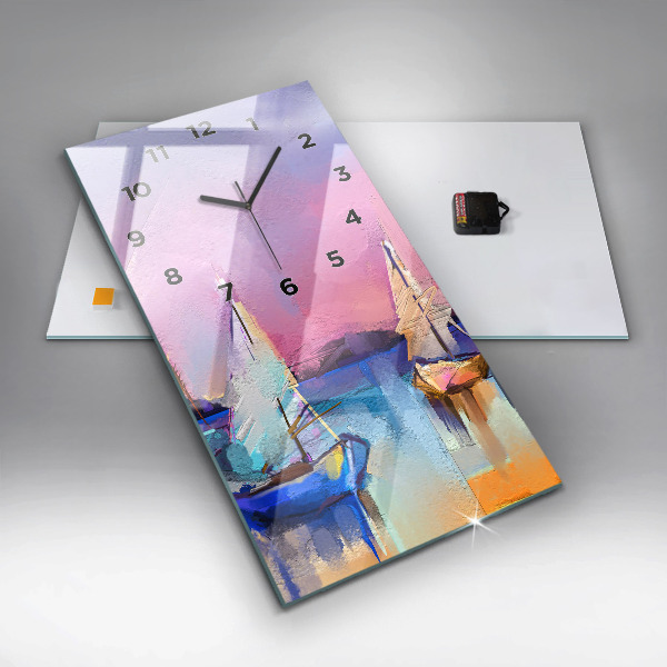 Téglalap alakú üvegóra Tengeri tájkép