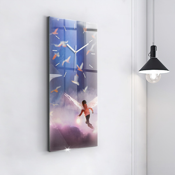 Téglalap alakú üvegóra Szárnyú fiú