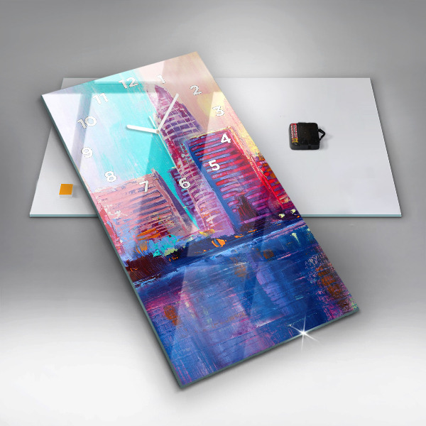 Téglalap alakú üvegóra Felhőkarcoló absztrakció