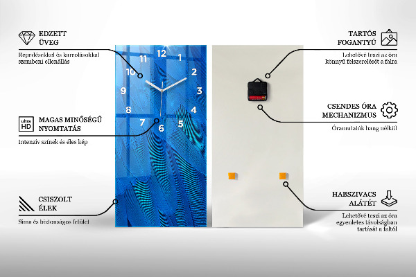Téglalap alakú üvegóra Színes absztrakt illusztráció