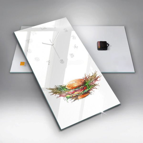 Téglalap alakú üvegóra XXL sajtburger