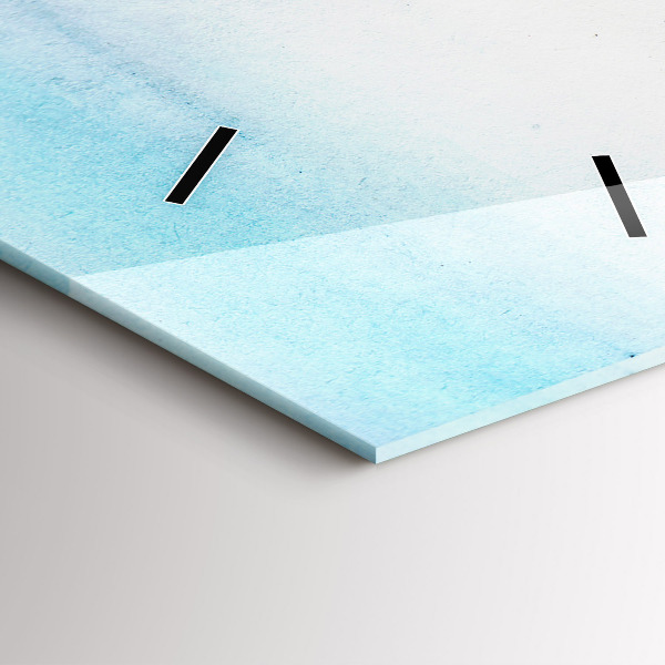 Téglalap alakú üvegóra Párizs festett tája