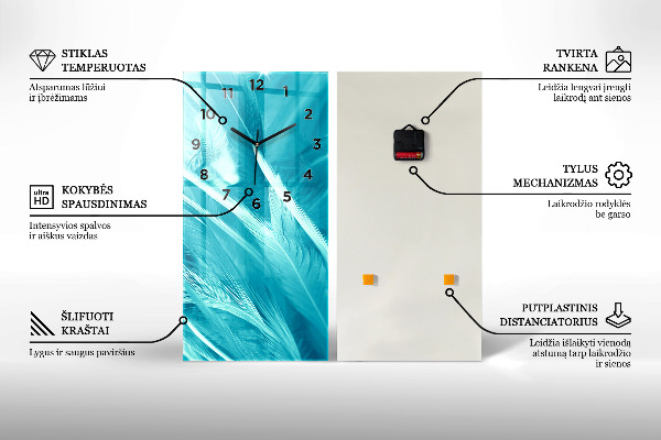 Téglalap alakú üvegóra Absztrakt ló és a nő