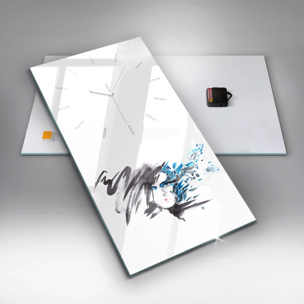 Téglalap alakú üvegóra Absztrakt női arc