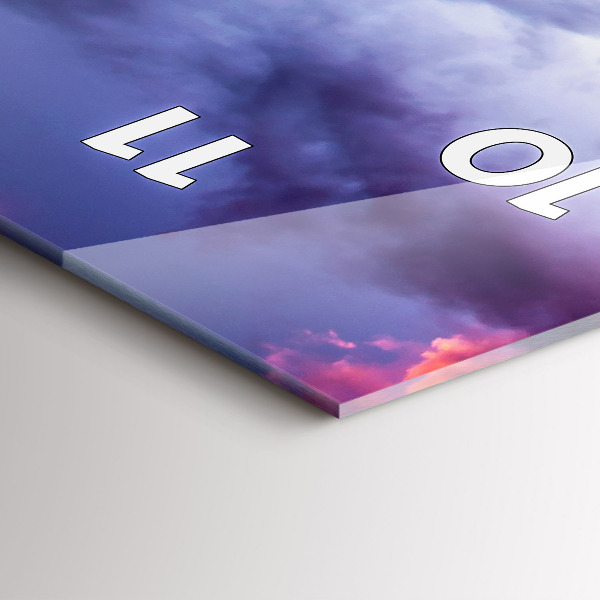 Téglalap alakú üvegóra Téli hegyi táj