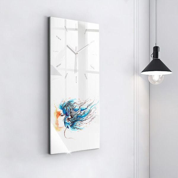 Téglalap alakú üvegóra Egy kézibeszélő illusztrációja