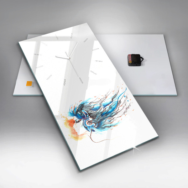 Téglalap alakú üvegóra Egy kézibeszélő illusztrációja