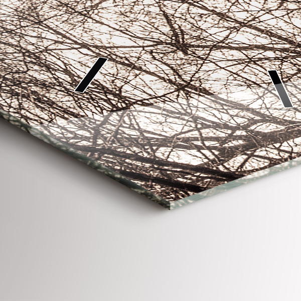 Téglalap alakú üvegóra Erdei ösvény szépia