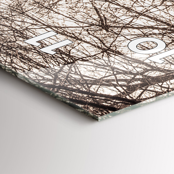 Téglalap alakú üvegóra Erdei ösvény szépia