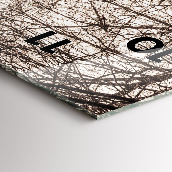 Téglalap alakú üvegóra Erdei ösvény szépia