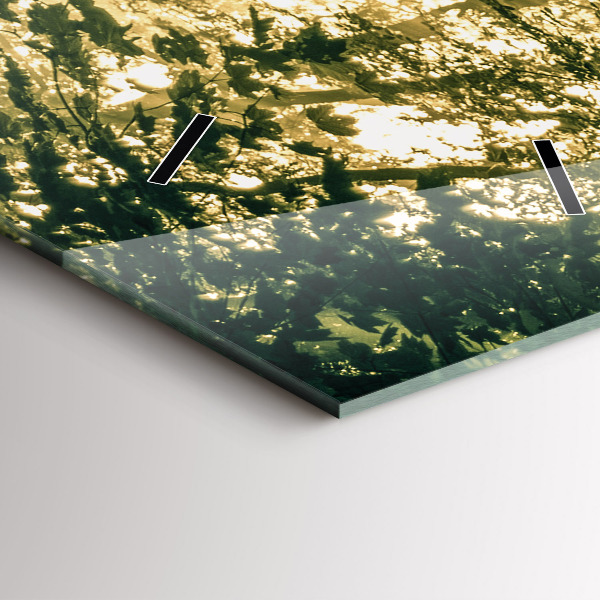 Téglalap alakú üvegóra Napsugarak erdő