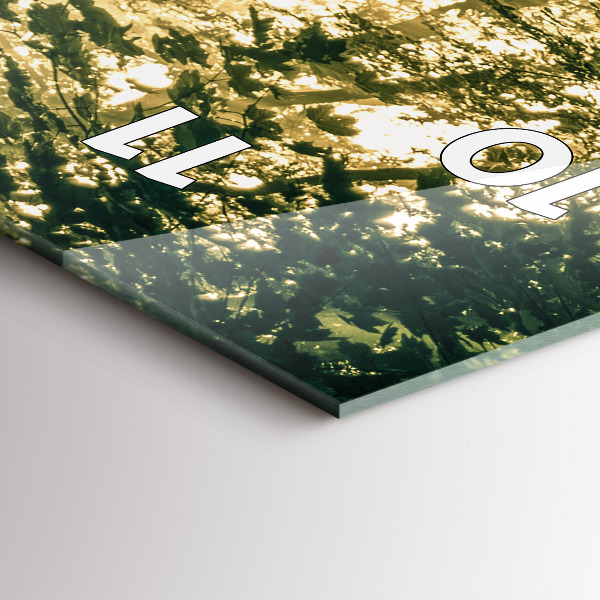 Téglalap alakú üvegóra Napsugarak erdő