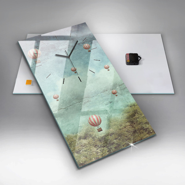 Téglalap alakú üvegóra Festett léggömbök