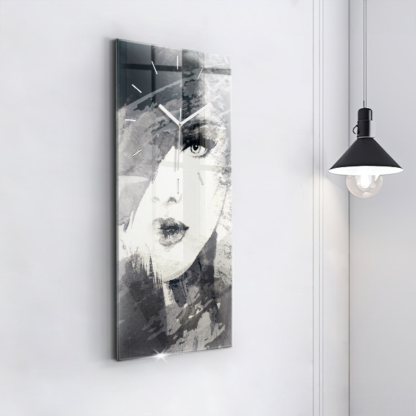 Téglalap alakú üvegóra Nő - akvarell