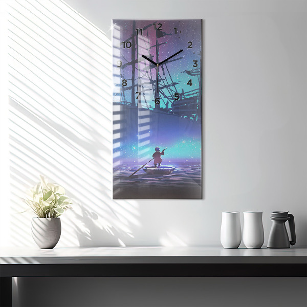 Téglalap alakú üvegóra Fantasy vitorlás hajó