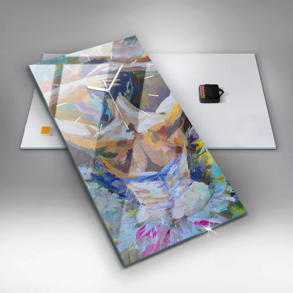 Téglalap alakú üvegóra Festett balerina