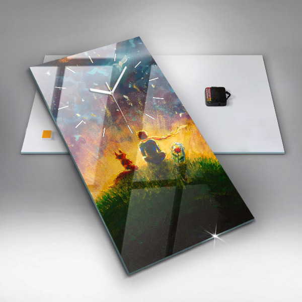 Téglalap alakú üvegóra Absztrakció A kis herceg