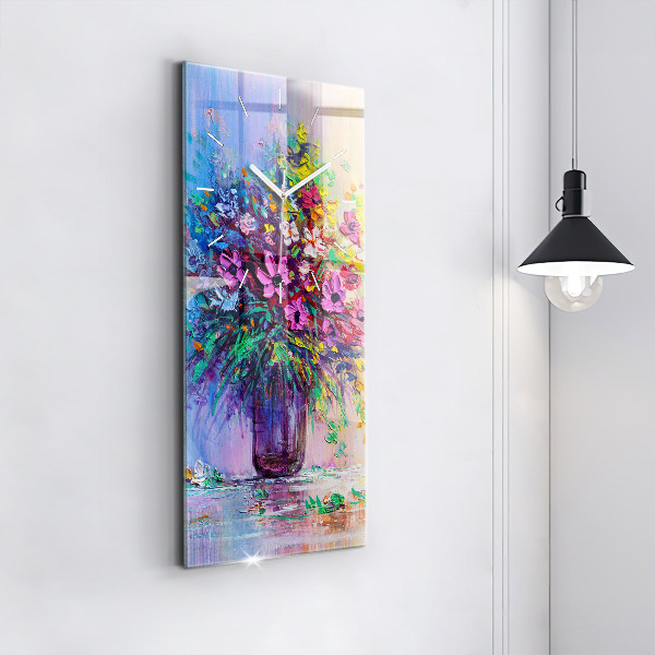 Téglalap alakú üvegóra Virágok egy vázában