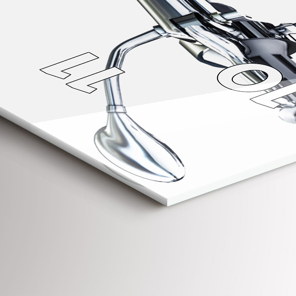 Téglalap alakú üvegóra Fekete motorkerékpár