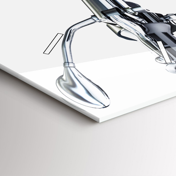 Téglalap alakú üvegóra Fekete motorkerékpár