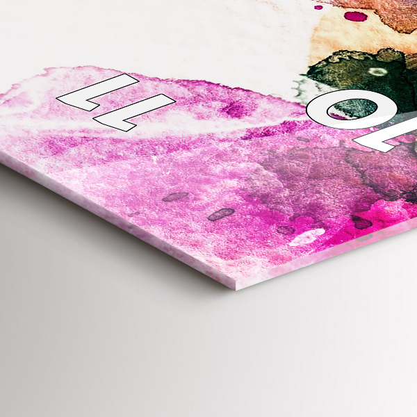 Téglalap alakú üvegóra Absztrakt nő arcát