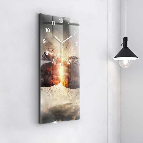 Téglalap alakú üvegóra Fists Strength Power