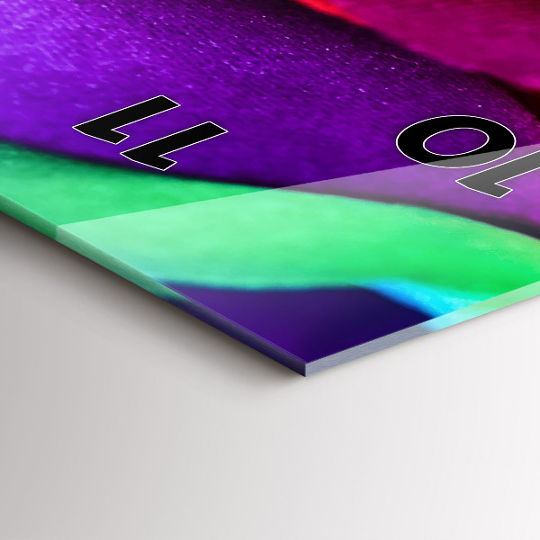 Téglalap alakú üvegóra Szivárvány rózsa