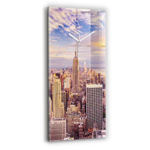 Téglalap alakú üvegóra Naplemente New York