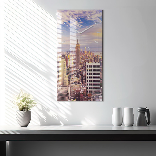 Téglalap alakú üvegóra Naplemente New York