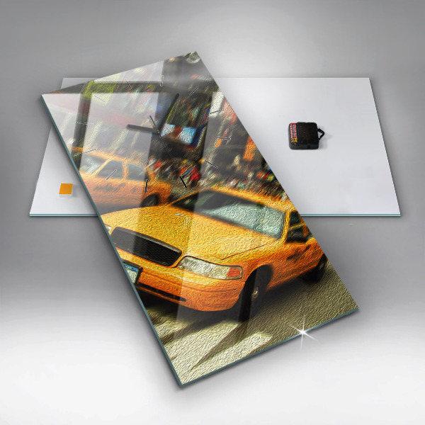 Téglalap alakú üvegóra New York-i taxik