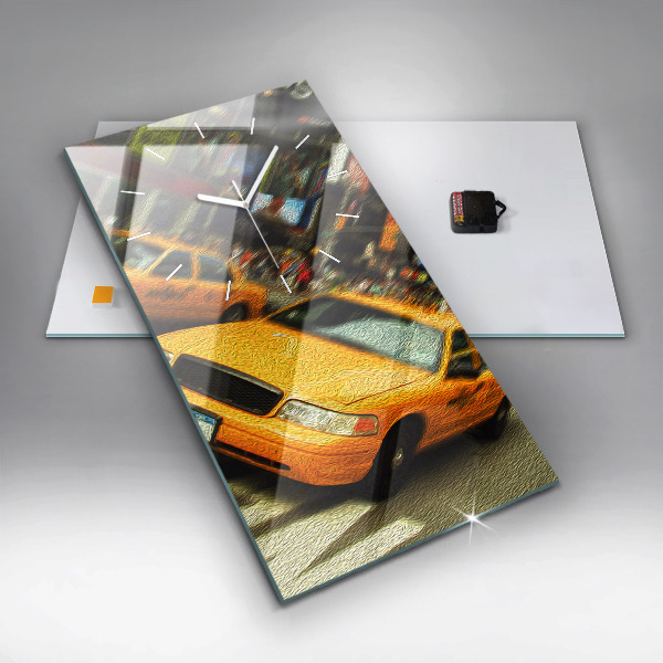 Téglalap alakú üvegóra New York-i taxik