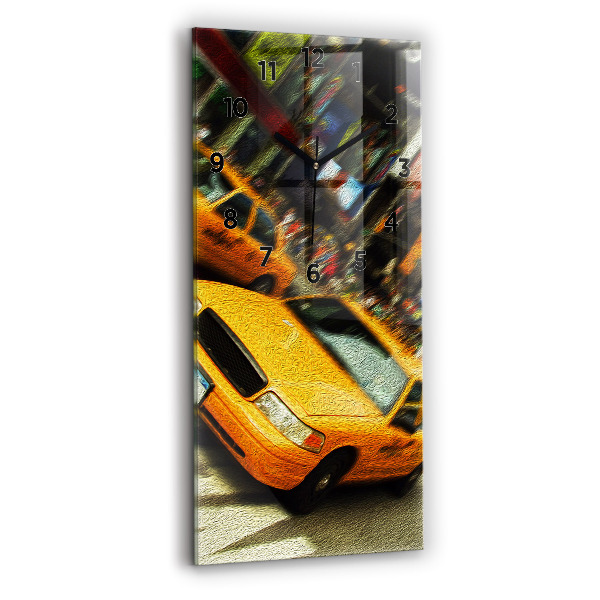 Téglalap alakú üvegóra New York-i taxik