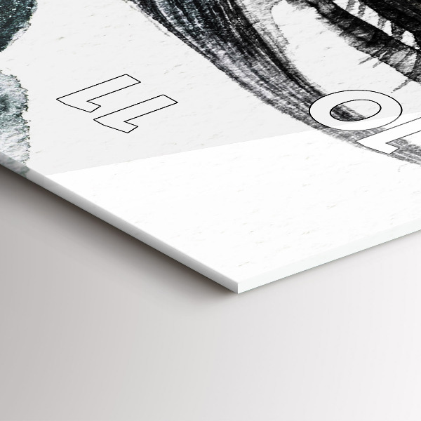 Téglalap alakú üvegóra Vörös ajkak nő portréja