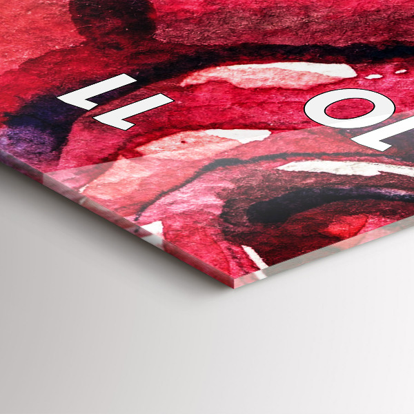 Téglalap alakú üvegóra Színes portré egy nőről