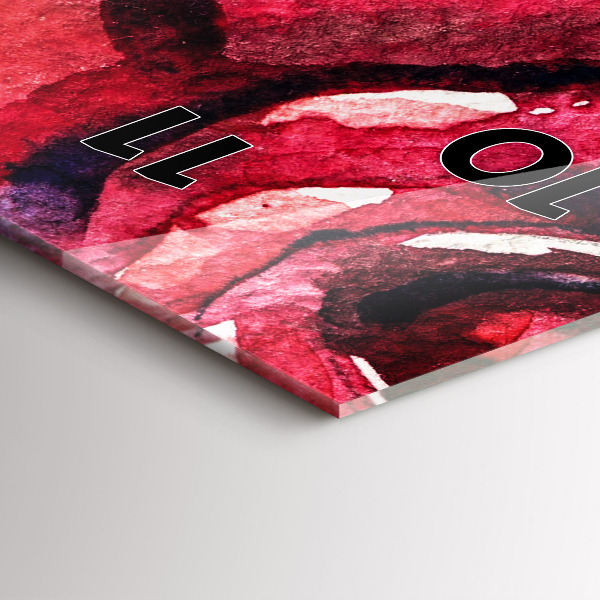 Téglalap alakú üvegóra Színes portré egy nőről