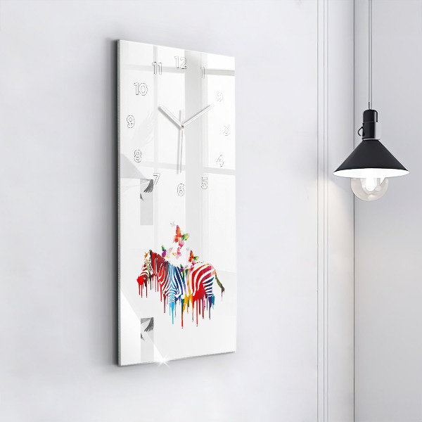 Téglalap alakú üvegóra Színes zebra