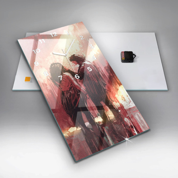 Téglalap alakú üvegóra Fiatal pár szerelmes