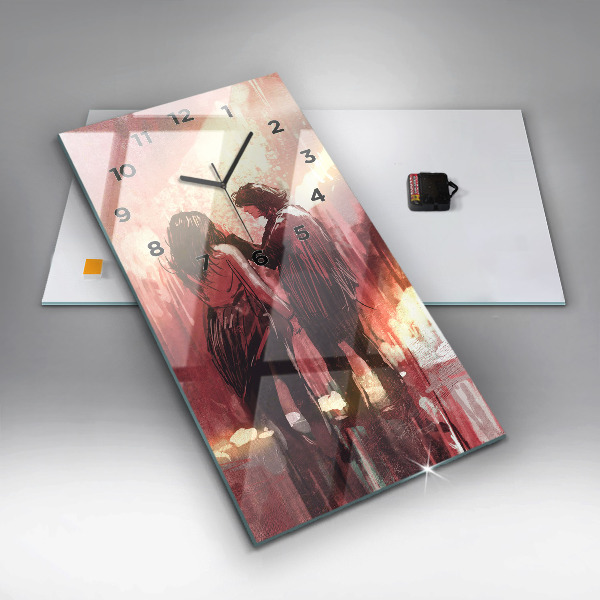 Téglalap alakú üvegóra Fiatal pár szerelmes