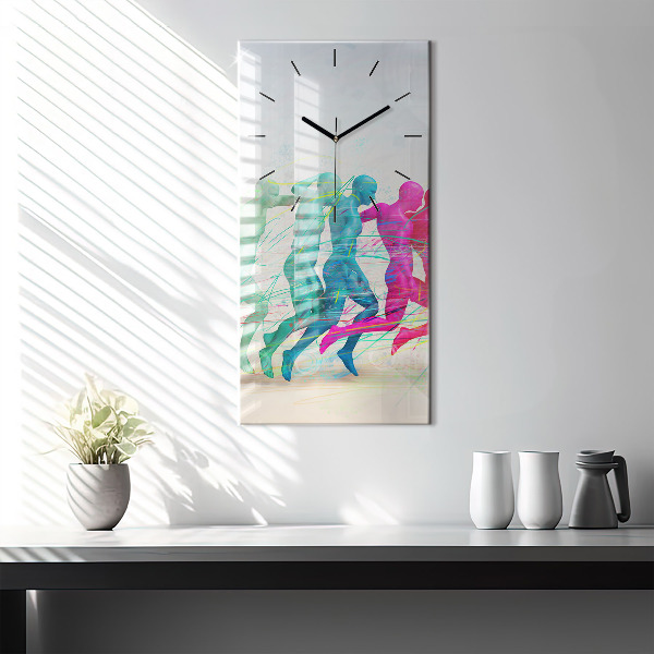 Téglalap alakú üvegóra Színes emberek