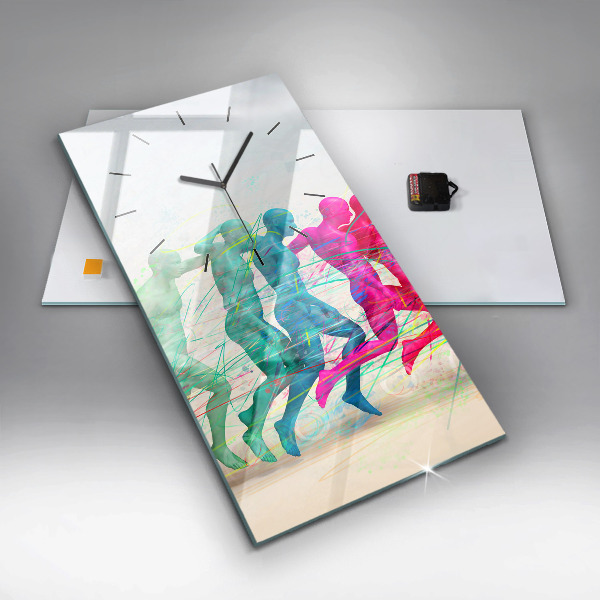 Téglalap alakú üvegóra Színes emberek